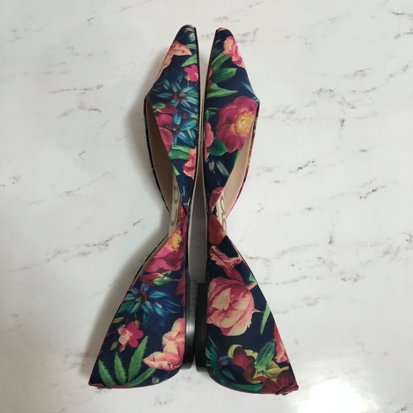 Sam Edelman Rodney Tropical Floral Pointed Flats - Picture 5 of 7